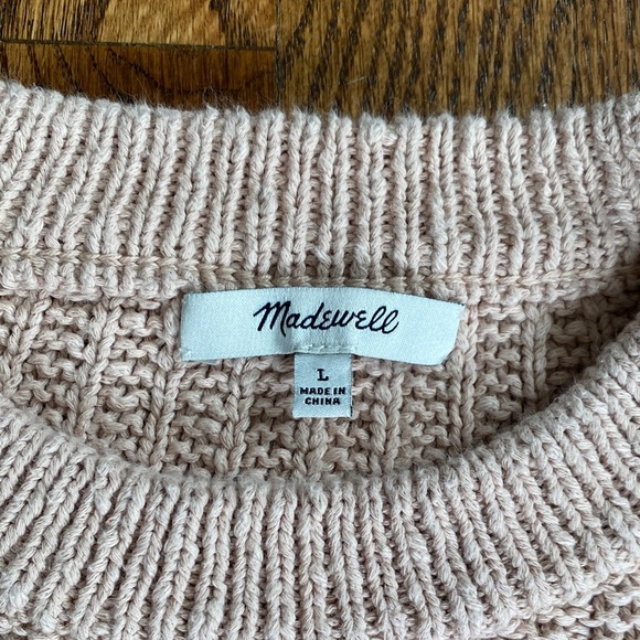 Light pink Madewell Bobble pullover sweater, size L. Excellent, barely worn cond - Picture 5 of 10